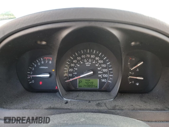 2008 Kia Spectra EX with VIN KNAFE121685507522, listed as a Copart auction lot 57908235 with 143,894 mi miles and Salvage title. Bid and sale history available at DreamBid. Image 9.