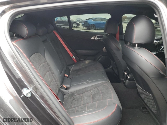 2023 Kia Stinger GT2 with VIN KNAE55LC9P6127666, listed as a Copart auction lot 80554914 with 26,500 mi miles and Salvage Title. Bid and sale history available at carsss.com. Image 10.