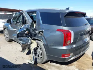 2022 Hyundai Palisade Calligraphy with VIN KM8R7DHE0NU361203, listed as a IAAI auction lot 41511146 with 55,477 mi miles. Bid and sale history available at carsss.com. Image 3.