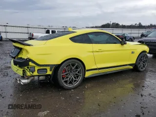 2021 Ford Mustang Mach 1 with VIN 1FA6P8R09M5552053, listed as a Copart auction lot 43067625 with 18,921 mi miles and Salvage Title. Bid and sale history available at carsss.com. Image 3.
