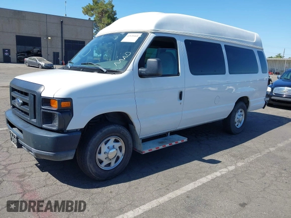 2008 Ford Econoline Cargo Commercial with VIN 1FTNS24W48DB56945, listed as a IAAI auction lot 42520468 with 97,068 mi miles and . Bid and sale history available at DreamBid. Image 2.