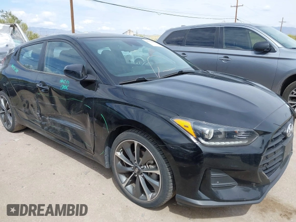 2019 Hyundai Veloster 2.0 with VIN KMHTG6AF6KU007430, listed as a IAAI auction lot 41923885 with 55,238 mi miles. Bid and sale history available at carsss.com. Image 6.