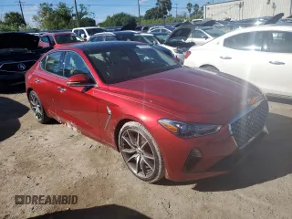 2020 Genesis G70 2.0T with VIN KMTG44LA4LU048341, listed as a Copart auction lot 74528584 with 17,474 mi miles and Non Repairable. Bid and sale history available at carsss.com. Image 4.