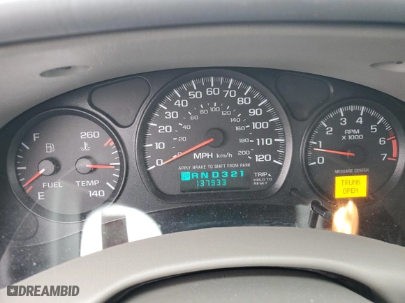 2005 Chevrolet Impala LS with VIN 2G1WH52K059331133, listed as a Copart auction lot 50001015 with 137,933 mi miles and Salvage Title. Bid and sale history available at carsss.com. Image 9.