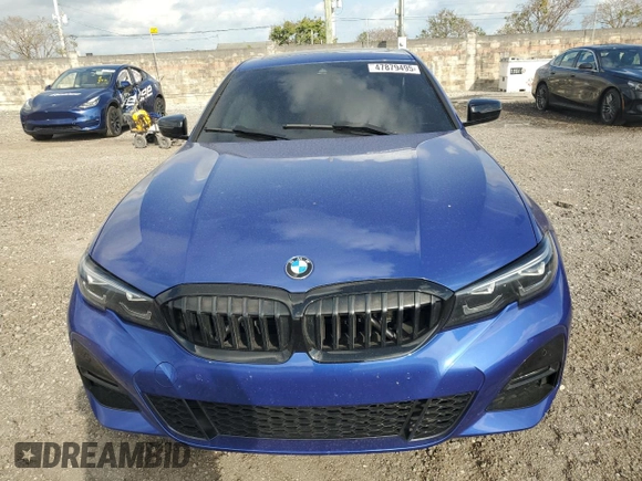 2022 BMW 3 Series 330i with VIN 3MW5R1J03N8C34546, listed as a Copart auction lot 47879495 with 44,025 mi miles and Salvage Title. Bid and sale history available at carsss.com. Image 5.