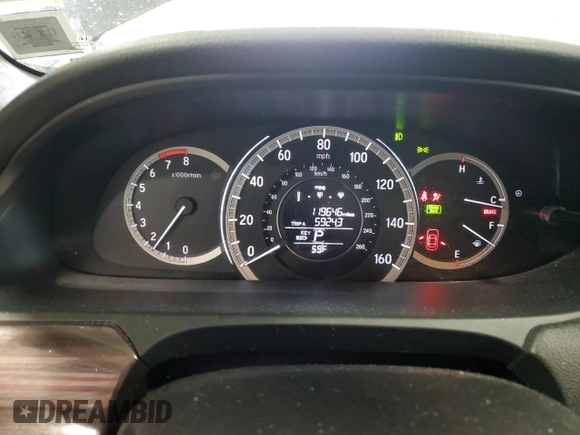 2016 Honda Accord Sedan EX with VIN 1HGCR2F72GA187136, listed as a Copart auction lot 52939385 with 119,646 mi miles and Salvage Title. Bid and sale history available at carsss.com. Image 9.