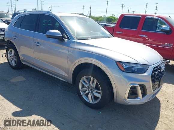 2022 Audi Q5 S line Premium with VIN WA1GAAFY2N2119625, listed as a IAAI auction lot 41979117 with 18,694 mi miles and . Bid and sale history available at DreamBid. Image 1.