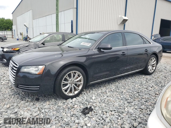 2012 Audi A8 with VIN WAURVAFD7CN026141, listed as a Copart auction lot 49532335 with 201,042 mi miles and Clean Title. Bid and sale history available at DreamBid. Image 1.