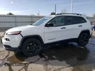2017 Jeep Cherokee Sport with VIN 1C4PJMAB7HW576356, listed as a Copart auction lot 52159205 with 87,812 mi miles and Salvage Title. Bid and sale history available at carsss.com. Image 1.