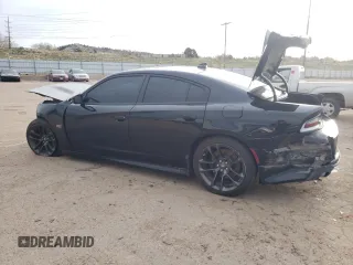 2020 Dodge Charger Scat Pack z VIN 2C3CDXGJXLH184652, wystawiony jako Copart lot #52308345 z przebiegiem 59 147 mil mil oraz Szkoda całkowita • Salvage title. Historia ofert i sprzedaży dostępna na DreamBid. Obrazek 2.