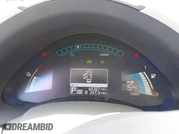 2015 Nissan LEAF S z VIN 1N4AZ0CP5FC307440, wystawiony jako IAAI lot #41940583 z przebiegiem 60 727 mil mil oraz . Historia ofert i sprzedaży dostępna na DreamBid. Obrazek 7.