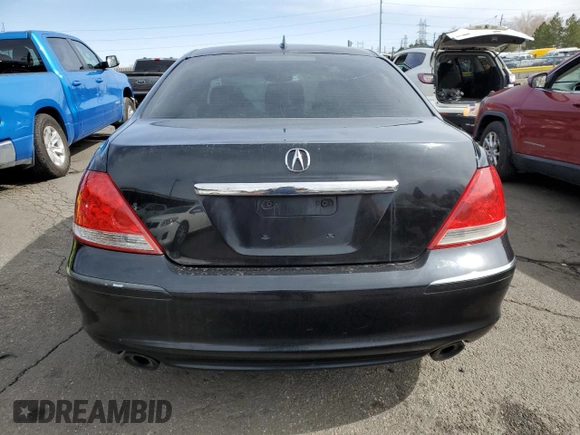 2008 Acura RL with VIN JH4KB16568C004350, listed as a Copart auction lot 46623315 with 178,744 mi miles and Salvage Title. Bid and sale history available at DreamBid. Image 6.