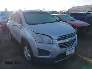 2016 Chevrolet Trax LT with VIN KL7CJPSB4GB607368, listed as a IAAI auction lot 41765240 with 108,944 mi miles. Bid and sale history available at carsss.com. Image 1.