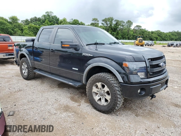 2014 Ford F-150 XL with VIN 1FTFW1ET6EFB74225, listed as a Copart auction lot 58297435 with 111,040 mi miles and Salvage title. Bid and sale history available at DreamBid. Image 4.