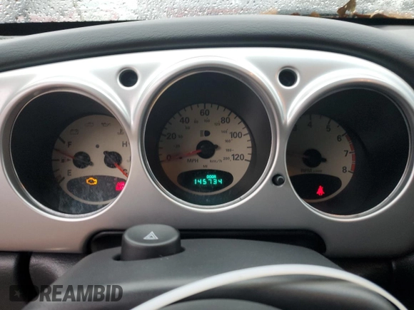 2005 Chrysler PT Cruiser Limited with VIN 3C8FY68855T533079, listed as a Copart auction lot 83858344 with 145,734 mi miles and Salvage title. Bid and sale history available at DreamBid. Image 9.