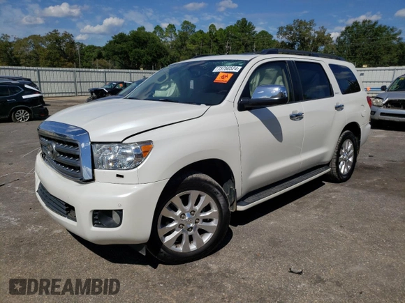 2010 Toyota Sequoia Platinum with VIN 5TDYY5G15AS024882, listed as a Copart auction lot 73760524 with 239,395 mi miles and Salvage Title. Bid and sale history available at carsss.com. Image 1.