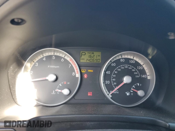 2008 Hyundai Accent GLS with VIN KMHCN46C18U223820, listed as a Copart auction lot 52495035 with 140,690 mi miles and Salvage Title. Bid and sale history available at carsss.com. Image 9.
