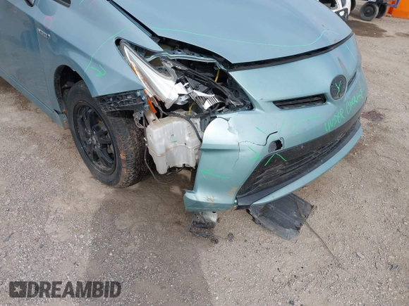 2013 Toyota Prius One with VIN JTDKN3DU5D5654753, listed as a IAAI auction lot 41787934 with 93,470 mi miles. Bid and sale history available at carsss.com. Image 6.