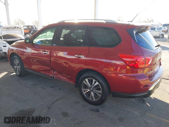 2017 Nissan Pathfinder SV with VIN 5N1DR2MM2HC655993, listed as a IAAI auction lot 41108207 with 139,733 mi miles. Bid and sale history available at carsss.com. Image 3.
