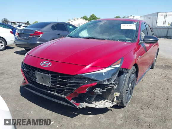2021 Hyundai Elantra N Line z VIN KMHLR4AF7MU147407, wystawiony jako IAAI lot #42313077 z przebiegiem 124 298 mil mil oraz . Historia ofert i sprzedaży dostępna na DreamBid. Obrazek 2.