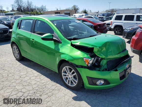 2014 Chevrolet Sonic LT with VIN 1G1JC6SB7E4233377, listed as a Copart auction lot 48409594 with 96,927 mi miles and Salvage Title. Bid and sale history available at carsss.com. Image 4.
