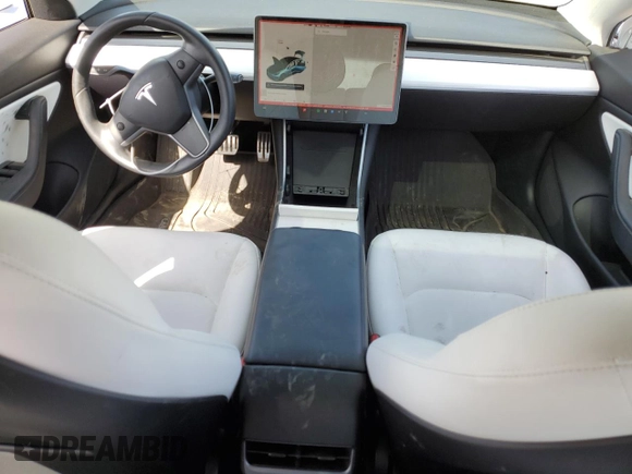 2019 Tesla Model 3 Long Range with VIN 5YJ3E1EB2KF195120, listed as a Copart auction lot 53129415 with 81,071 mi miles and Salvage Title. Bid and sale history available at DreamBid. Image 8.