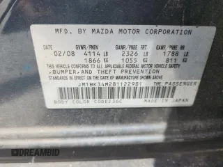 2008 Mazda 3 Mazdaspeed3 Sport with VIN JM1BK34M281122981, listed as a Copart auction lot 63225665 with 142,501 mi miles and Salvage title. Bid and sale history available at DreamBid. Image 14.
