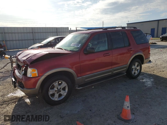 2003 Ford Explorer Eddie Bauer with VIN 1FMZU74W23UB17770, listed as a Copart auction lot 45461095 with 92,121 mi miles and Salvage title. Bid and sale history available at DreamBid. Image 1.