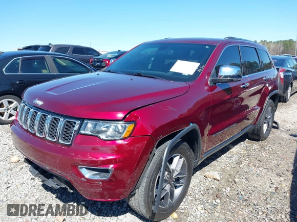 2020 Jeep Grand Cherokee Limited with VIN 1C4RJEBG3LC113861, listed as a IAAI auction lot 41801220 with 65,122 mi miles. Bid and sale history available at carsss.com. Image 2.