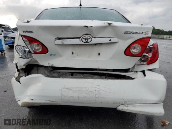 2008 Toyota Corolla CE with VIN 2T1BR32E18C904806, listed as a Copart auction lot 55572675 with 213,086 mi miles and Salvage Title. Bid and sale history available at DreamBid. Image 6.