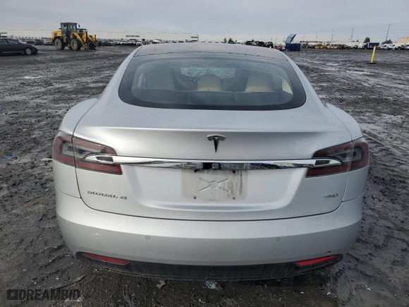 2017 Tesla Model S 100D with VIN 5YJSA1E2XHF191509, listed as a Copart auction lot 45594765 with 0 mi miles and Salvage Title. Bid and sale history available at carsss.com. Image 6.