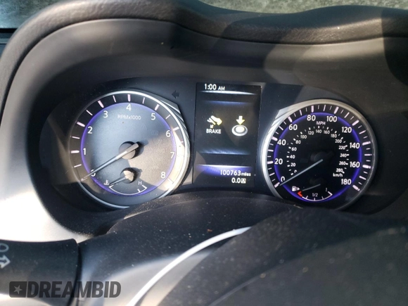 2016 Infiniti Q50 2.0t Premium with VIN JN1CV7AR0GM252213, listed as a Copart auction lot 84420874 with 100,763 mi miles and Salvage Title. Bid and sale history available at carsss.com. Image 9.