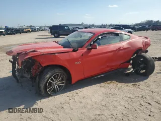2015 Ford Mustang GT with VIN 1FA6P8CF4F5332710, listed as a Copart auction lot 48941175 with 14,321 mi miles and Salvage Title. Bid and sale history available at DreamBid. Image 1.