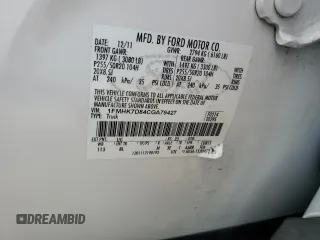 2012 Ford Explorer XLT with VIN 1FMHK7D84CGA79427, listed as a Copart auction lot 60741725 with 185,797 mi miles and Salvage title. Bid and sale history available at DreamBid. Image 13.