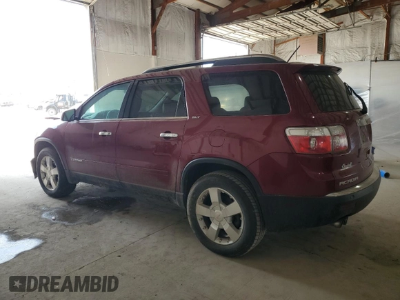 2007 GMC Acadia SLT z VIN 1GKER23737J122635, wystawiony jako Copart lot #49086355 z przebiegiem Nie podano mil oraz Szkoda całkowita • Salvage title. Historia ofert i sprzedaży dostępna na DreamBid. Obrazek 2.