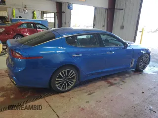 2018 Kia Stinger Premium with VIN KNAE25LA8J6021479, listed as a Copart auction lot 48129355 with 41,385 mi miles and Salvage Title. Bid and sale history available at carsss.com. Image 3.