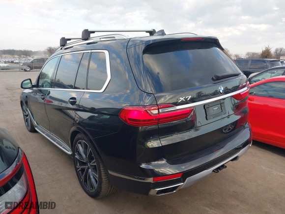 2019 BMW X7 xDrive50i with VIN 5UXCX4C51KLS36907, listed as a IAAI auction lot 41525923 with 75,791 mi miles. Bid and sale history available at carsss.com. Image 14.