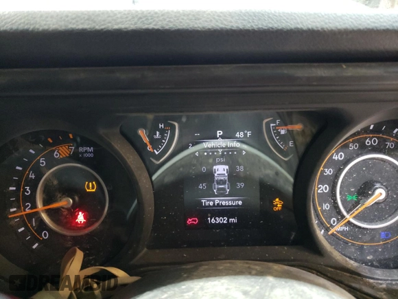 2024 Jeep Wrangler Sport with VIN 1C4PJXKNXRW233990, listed as a Copart auction lot 44586675 with 16,302 mi miles and Salvage title. Bid and sale history available at DreamBid. Image 9.
