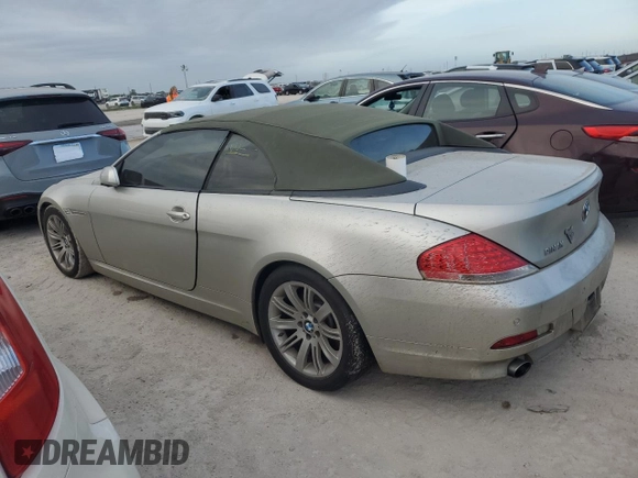 2006 BMW 6 Series 650Ci z VIN WBAEK13466CN72361, wystawiony jako Copart lot #74586414 z przebiegiem Nie podano mil oraz Szkoda całkowita • Salvage title. Historia ofert i sprzedaży dostępna na DreamBid. Obrazek 2.