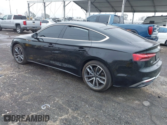 2023 Audi A5 Sportback S line Premium Plus with VIN WAUFACF57PA038841, listed as a IAAI auction lot 41507457 with 1 mi miles. Bid and sale history available at carsss.com. Image 3.