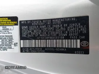 2006 Toyota Solara SE with VIN 4T1CE38P86U593198, listed as a IAAI auction lot 42322964 with 238,203 mi miles and . Bid and sale history available at DreamBid. Image 9.