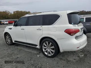 2011 Infiniti QX56 7-passenger with VIN JN8AZ2NF1B9503607, listed as a Copart auction lot 83296614 with 189,749 mi miles and Clean Title. Bid and sale history available at carsss.com. Image 2.