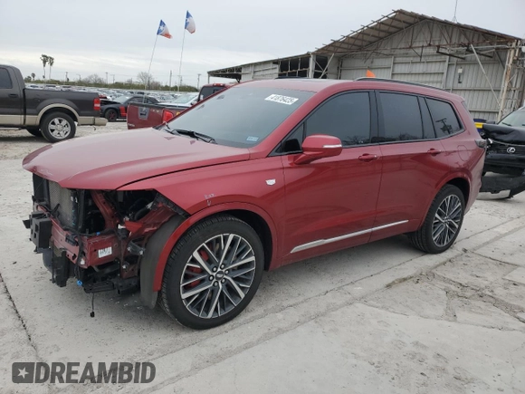 2023 Cadillac XT6 AWD Sport z VIN 1GYKPGRS5PZ221207, wystawiony jako Copart lot #41876425 z przebiegiem 23 193 mil mil oraz Szkody całkowita. Historia ofert i sprzedaży dostępna na DreamBid. Obrazek 1.