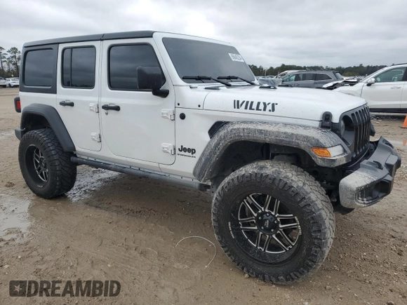 2023 Jeep Wrangler Sport S with VIN 1C4HJXDN3PW522353, listed as a Copart auction lot 86645234 with 17,562 mi miles and Salvage Title. Bid and sale history available at DreamBid. Image 4.