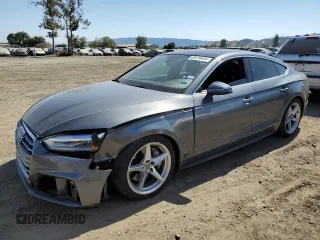 2018 Audi A5 Sportback Premium with VIN WAUDNCF51JA130255, listed as a Copart auction lot 69116454 with 58,292 mi miles and Salvage Title. Bid and sale history available at carsss.com. Image 1.