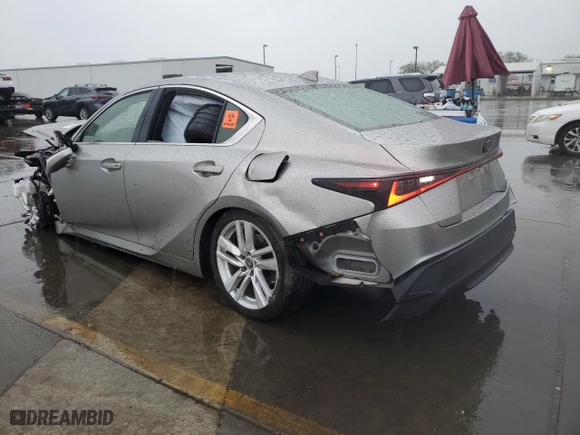 2021 Lexus IS with VIN JTHCA1D23M5110057, listed as a Copart auction lot 49008875 with 29,696 mi miles and Salvage Title. Bid and sale history available at carsss.com. Image 2.