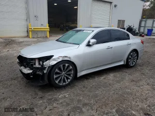 2012 Hyundai Genesis 5.0L with VIN KMHGC4DH3CU185361, listed as a Copart auction lot 85022214 with 198,807 mi miles and Salvage Title. Bid and sale history available at carsss.com. Image 1.