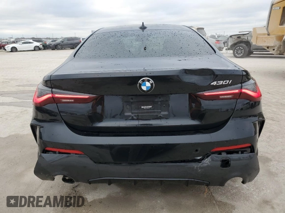 2021 BMW 4 Series 430i with VIN WBA53AP09MCF95380, listed as a Copart auction lot 70993314 with 36,380 mi miles and Salvage Title. Bid and sale history available at DreamBid. Image 6.
