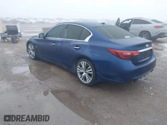 2019 Infiniti Q50 Luxe with VIN JN1EV7AP7KM519475, listed as a IAAI auction lot 41646571 with 39,155 mi miles and . Bid and sale history available at DreamBid. Image 3.