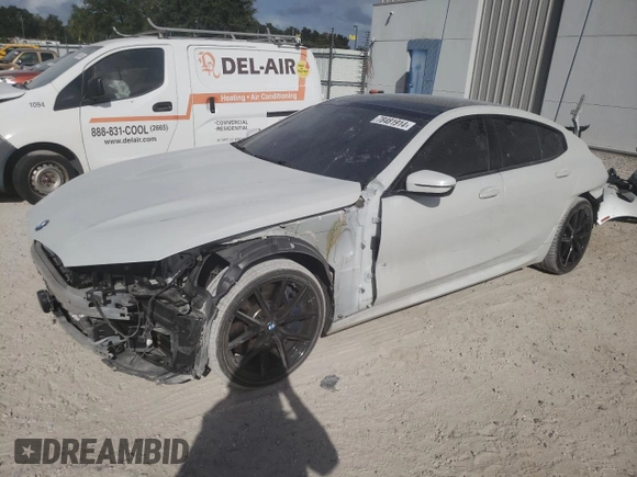 2020 BMW 8 Series M850i with VIN WBAGV8C06LBP49076, listed as a Copart auction lot 78481914 with 55,276 mi miles and Salvage Title. Bid and sale history available at DreamBid. Image 1.